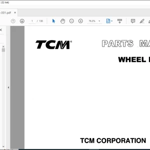 TCM WHEEL LOADER L35 l40 PARTS MANUAL PW-671A - PDF DOWNLOAD