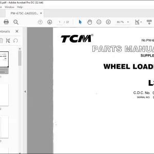 TCM WHEEL LOADER L39 PARTS MANUAL  - PDF DOWNLOAD
