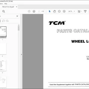 TCM WHEEL LOADER L40 PARTS CATALOGUE MANUAL  - PDF DOWNLOAD