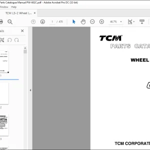 TCM WHEEL LOADER L5-2 PARTS MANUAL PW-602C -PDF DOWNLOAD