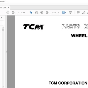 TCM WHEEL LOADER L60 PARTS MANUAL PW-692A - PDF DOWNLOAD