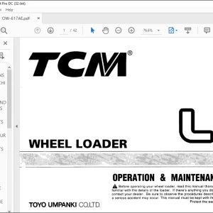 TCM WHEEL LOADER L9 OPERATON & MAINTENANCE MANUAL - PDF DOWNLOAD