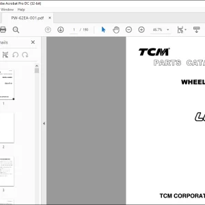 TCM WHEEL LOADER LL4-2 PARTS MANUAL PW-62EA - PDF DOWNLOAD