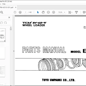 TCM Wheel Loader 850-2 Parts Manual Pw-651-E -  PDF DOWNLOAD