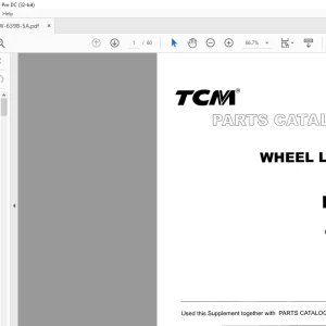 TCM Wheel Loader E835-2 (L16-2) PARTS MANUAL  - PDF DOWNLOAD
