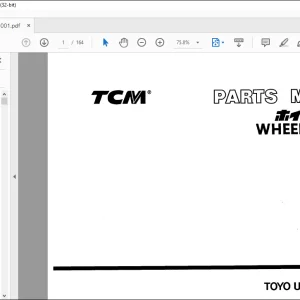 TCM Wheel Loader  L-110 Parts Manual PW-693B - PDF DOWNLOAD