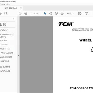 TCM Wheel Loader L 60 Service Manual SEW-692AE - PDF DOWNLOAD