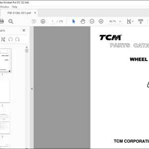 TCM Wheel Loader L10S Parts Manual PW-618A - PDF DOWNLOAD