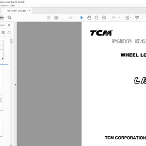 TCM Wheel Loader L13-2 Parts Manual PW-619A - PDF DOWNLOAD