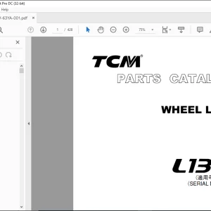 TCM Wheel Loader L13 HD-3 Parts Manual PW-63YA - PDF DOWNLOAD