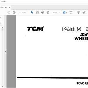 TCM Wheel Loader L13 Parts Manual PW-640F - PDF DOWNLOAD