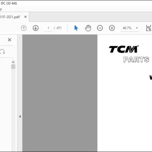 TCM Wheel Loader L4-2 Parts Manual PW-601F - PDF DOWNLOAD