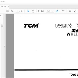 TCM Wheel Loader L9 Parts Manual PW-617A - PDF DOWNLOAD