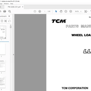 TCM Wheel Loader LL4 Parts Manual PW-62BA - PDF DOWNLOAD