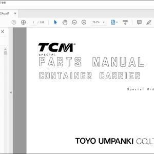 TCM Wheel Loader SC 400 Container Carrier Parts Manual PC-914-2A -  PDF DOWNLOAD