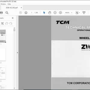 TCM ZW310 Wheel Loader Technical Manual SEW-6CJAE - PDF DOWNLOAD