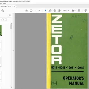 ZETOR 8011 8045 12011 12045 OPERATORS MANUAL - PDF DOWNLOAD