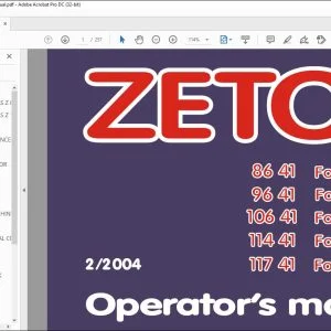 Zetor Tractor 8641 9641 10641 11441 11741 Forterra Turbo Operator's Manual - PDF DOWNLOAD