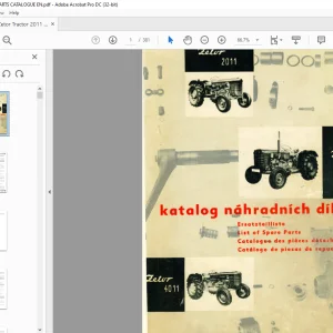 Zetor Tractor 2011 3011 4011 Spare Parts Manual - PDF DOWNLOAD