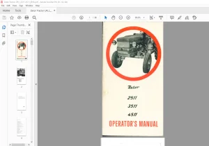 Zetor Tractor 2511 3511 4511 Operator's Manual - PDF DOWNLOAD
