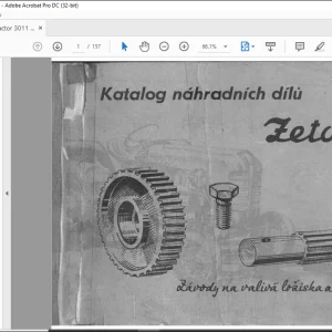Zetor Tractor 3011 Katalog Nahradních dílů Manual  - PDF DOWNLOAD (CZECH)