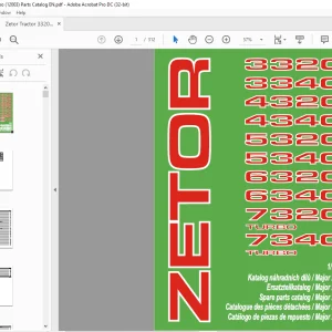 Zetor Tractor 3320 3340 4320 4340 5320 5340 6320 6340 7320 Turbo 7340 Turbo Parts Catalog Manual - PDF DOWNLOAD