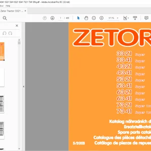 Zetor Tractor 3321 3341 4321 4341 5321 5341 6321 6341 Super 7321 7341 Super Turbo Parts Manual - PDF DOWNLOAD