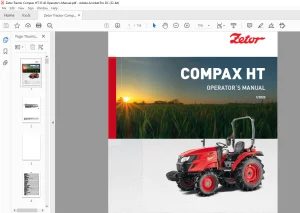 Zetor Tractor Compax HT 35 40 Operator's Manual - PDF DOWNLOAD