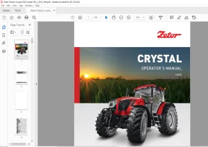 Zetor Tractor Crystal 150 Crystal 160 Operator's Manual - PDF DOWNLOAD
