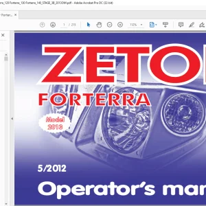 Zetor Tractor Forterra 100 Forterra 110 Forterra 120 Forterra 130 Forterra 140 Operator's Manual - PDF DOWNLOAD