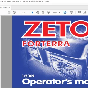 Zetor Tractor Forterra 95 Forterra 105 Forterra 115 Forterra 125 Operator's Manual - PDF DOWNLOAD