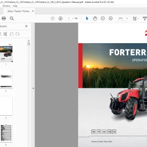 Zetor Tractor Forterra CL 100 Forterra CL 110 Forterra CL 120 Forterra CL 130 Forterra CL 140 Operator's Manual - PDF DOWNLOAD