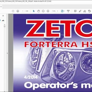 Zetor Tractor Forterra HSX 100 Forterra HSX 110 Forterra HSX 120 Forterra HSX 130 Forterra HSX 140 Operator's Manual - PDF DOWNLOAD