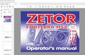 Zetor Tractor Forterra HSX 100 Forterra HSX 110 Forterra HSX 120 Forterra HSX 130 Forterra HSX 140 Operator's Manual - PDF DOWNLOAD