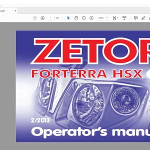 Zetor Tractor Forterra HSX 100 Forterra HSX 110 Forterra HSX 120 Forterra HSX 130 Forterra HSX 140 Operator's Manual - PDF DOWNLOAD