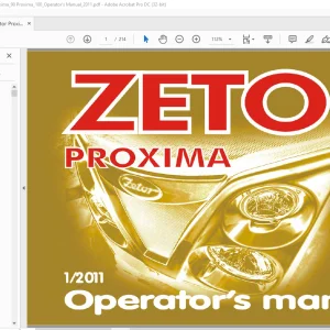 Zetor Tractor Proxima 70 Proxima 80 Proxima 90 Proxima 100 Operator's Manual -  PDF DOWNLOAD