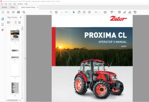 Zetor Tractor Proxima CL 100 Operator's Manual - PDF DOWNLOAD