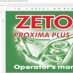 Zetor Tractor Proxima Plus 90 Proxima Plus 100 Proxima Plus 110 Operator's Manual - PDF DOWNLOAD