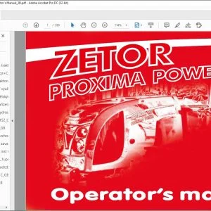 Zetor Tractor Proxima Power 90 100 110 120 Operator's Manual - PDF DOWNLOAD