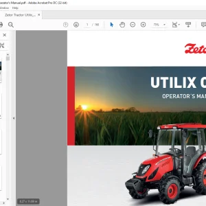 Zetor Utilix CL 45 55 Tractor Operator Manual PDF