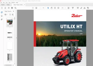 Zetor Tractor Utilix-HT-45-Utilix-HT-55 Operator's Manual - PDF DOWNLOAD