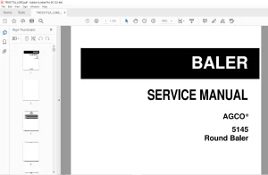 AGCO ®NA 5145 Round Baler Service Manual - PDF DOWNLOAD