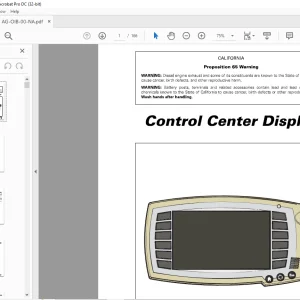 AGCO NA Control Center Display Operator Instruction Manual - PDF DOWNLOAD