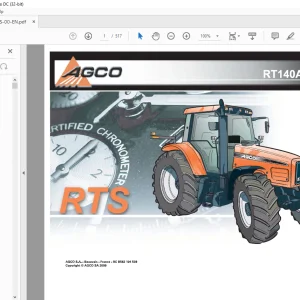 AGCO NA RT140-180A REPAIR TIME SCHEDULE MANUAL -  PDF DOWNLOAD