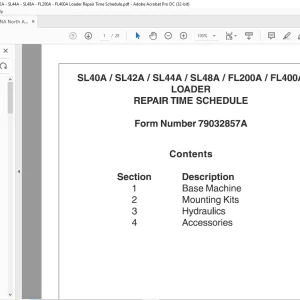 AGCO NA SL40A SL42A SL44A SL48A FL200A FL400A LOADER REPAIR TIME SCHEDULE MANUAL - PDF DOWNLOAD