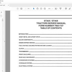AGCO NA ST35X ST40X TRACTORS SERVICE MANUAL 79021727 -  PDF DOWNLOAD