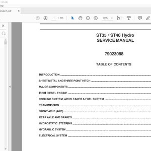AGCO ST35 ST40 Tractor Hydro Service Manual 79023088 - PDF DOWNLOAD