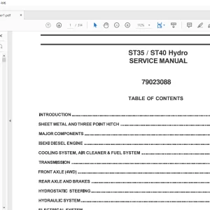 AGCO ST35 ST40 Tractor Hydro Service Manual 79023088 - PDF DOWNLOAD