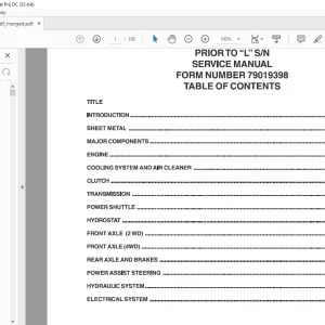 AGCO ST35 ST40 Tractor Prior TO L SN Service Manual 79019398 - PDF DOWNLOAD