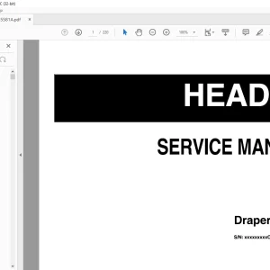 AGCO® NA 5200 Draper Header SERVICE MANUAL  - PDF DOWNLOAD